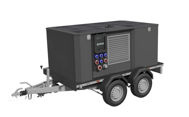 MOBILE POWER UNIT 2000 TRAILER Hybrid Generator, UPS, Green Energy 
