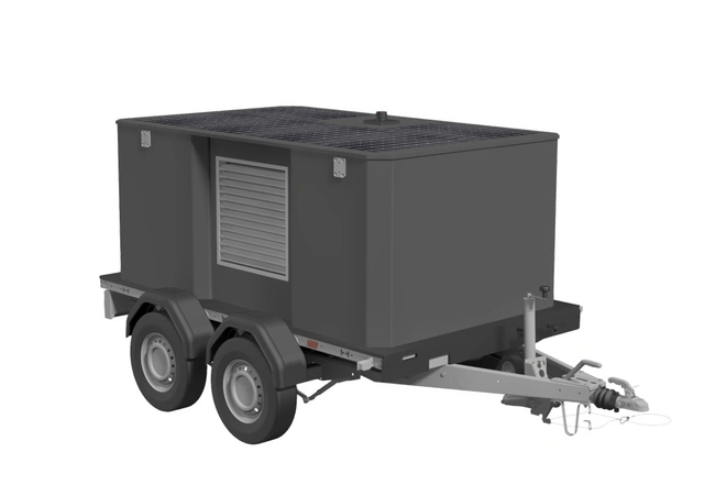 MOBILE POWER UNIT 2000 TRAILER Hybrid Generator, UPS, Green Energy 