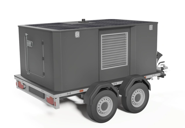 MOBILE POWER UNIT 2000 TRAILER Hybrid Generator, UPS, Green Energy 