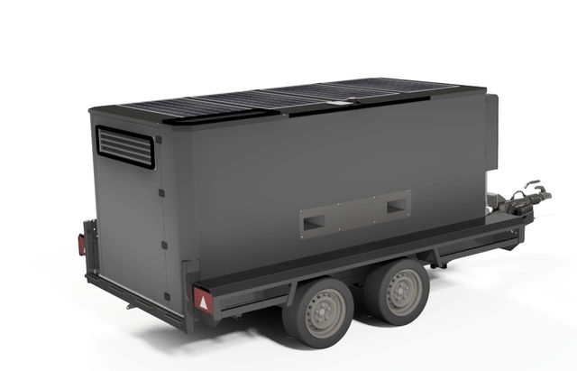 MOBILE POWER UNIT 3000 TRAILER Hybrid Generator, UPS, Green Energy 