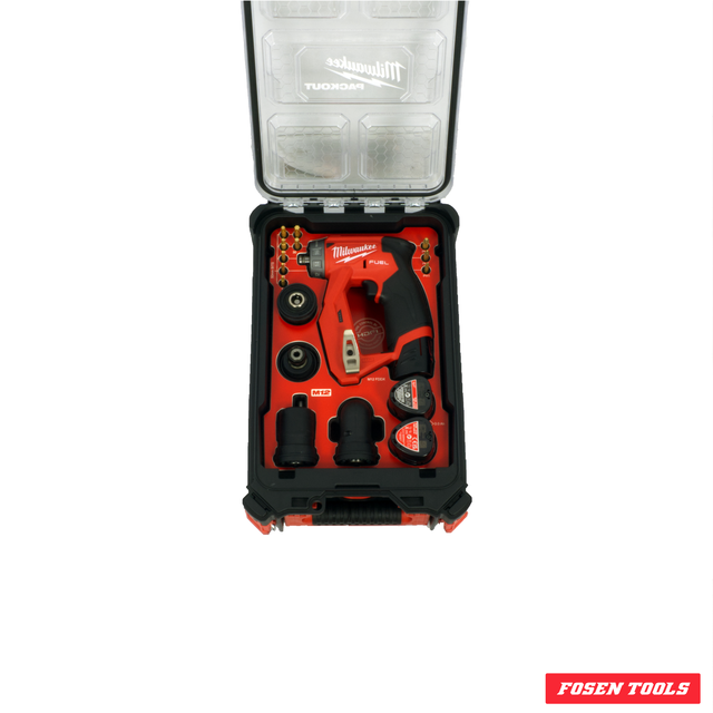 BOR-/SKRUMASKIN M12 FDDXKIT I PACKOUT™ Inkl. HDFI, 10stk 50mm bits, FDDXKIT 