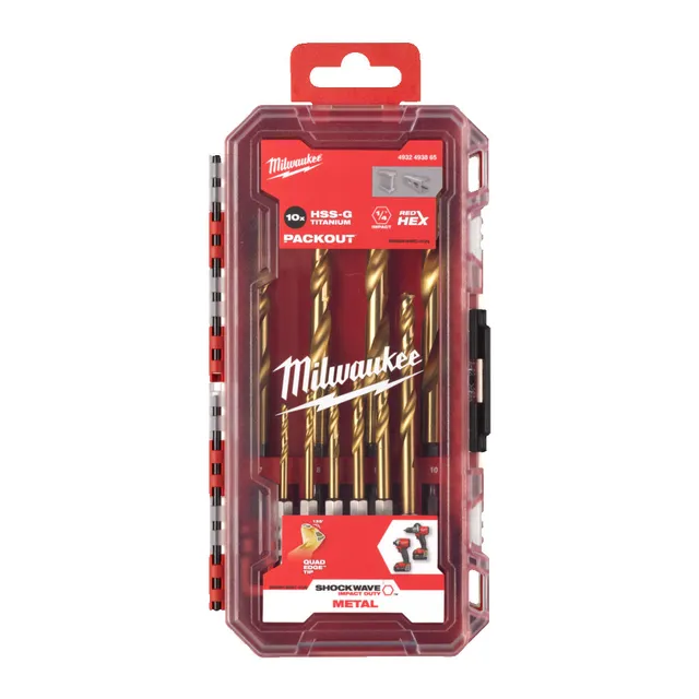 METALLBORSETT HSSG-TIN POF 10 DELER Milwaukee 