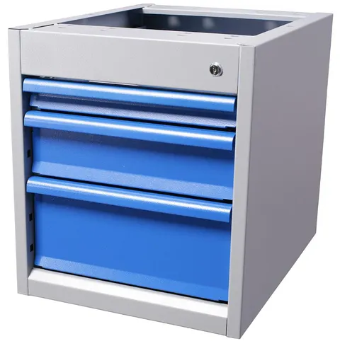 KABINETT 3 SKUFFER 50,100,150  GRÅ/BLÅ Bordskuff 435X385X500MM Gigant