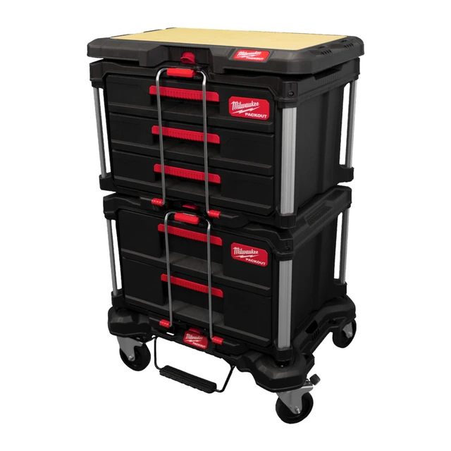 TRANSPORTSETT PACKOUT™ 4 DELER Arb.plate, skuffer og hjul - Milwaukee 