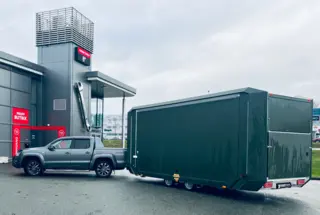 MOBILE FLEXMODULE TRAILER EXT. DEFENCE 3 in 1 solution, 3500 kg, 28m2