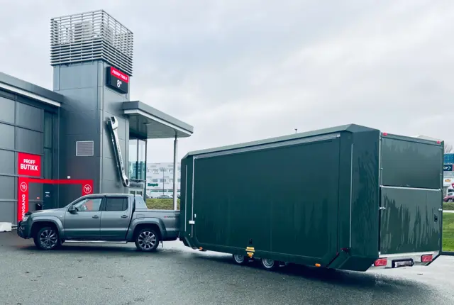 MOBILE FLEXMODULE TRAILER EXT. DEFENCE 3 in 1 solution, 3500 kg, 28m2 