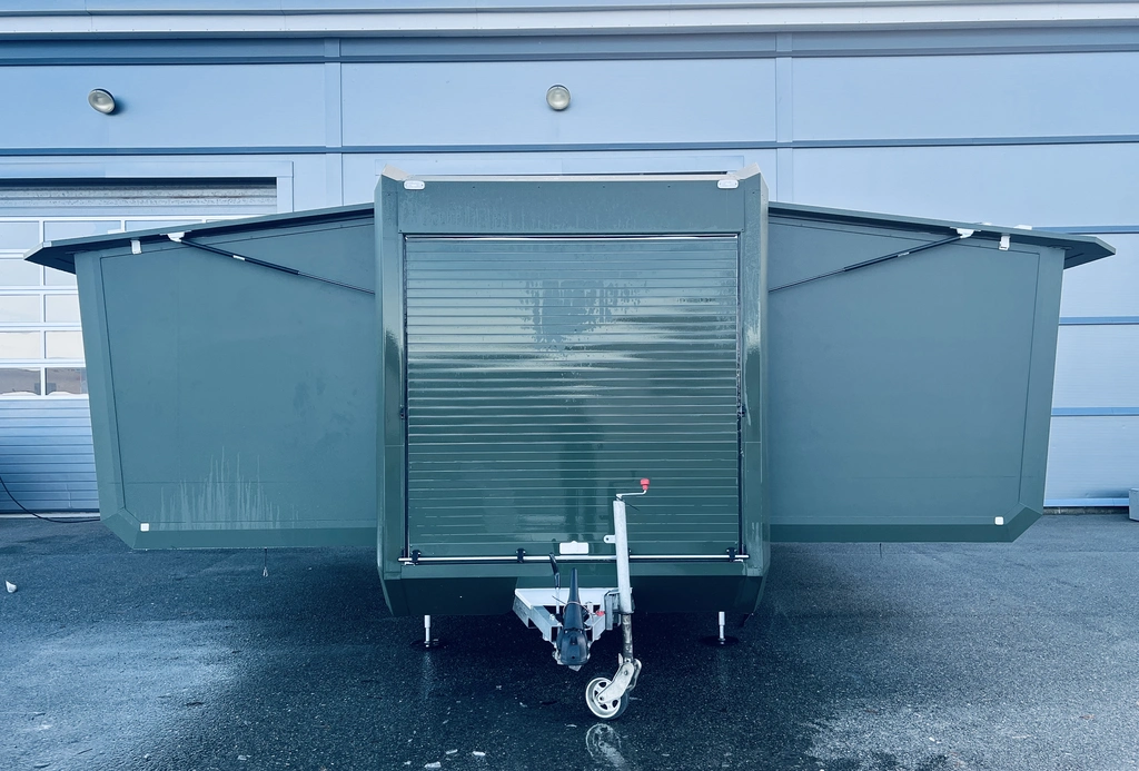 FLEXUNIT XL TRAILER EXPANDABLE DEFENCE 3 in 1 solution, 3500 kg, 28m2 