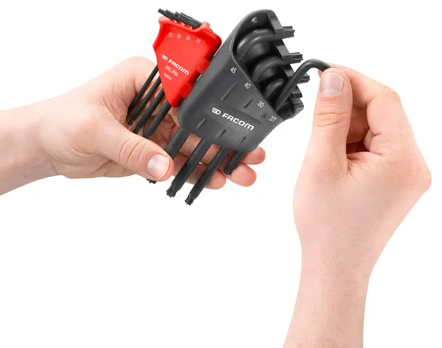 TORX® NØKKKELSETT 8 DELER TX10-TX45 L-nøkler - Facom 