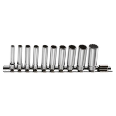 PIPESETT LANG 1/4&quot; TOLVKANT AF 10 DELER Facom
