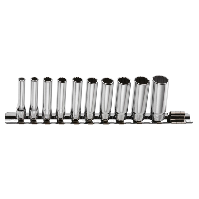 PIPESETT LANG 1/4" TOLVKANT AF 10 DELER Facom 