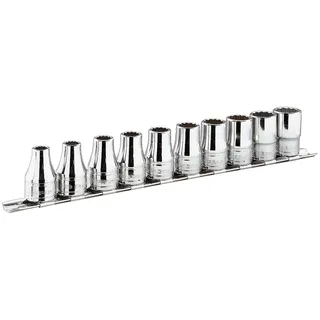 PIPESETT 1/4&quot; DR. 3/16&quot; - 9/16&quot; AF Sekskant - 9 deler - Facom