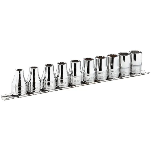 PIPESETT 1/4" DR. 3/16" - 9/16" AF Sekskant - 9 deler - Facom 