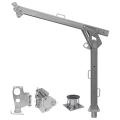 DAVIT PORTABEL RUSTFRITT - 1,2M Rustfritt komplett l&#248;sning, takmontering