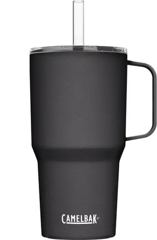 TERMOKOPP STRAW MUG 0,71L BLACK med mulighet for gravering- Camelbak