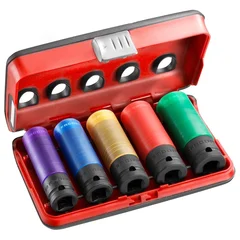 KRAFTPIPESETT HJUL 1/2&quot; 5STK - METRISK NSI.5LPB