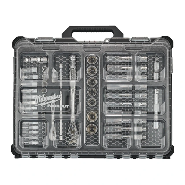 PIPESETT 1/4" + 1/2" DR. 63 DELER I PACKOUT™ slim - Milwaukee 