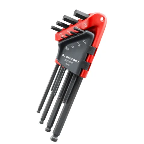 SEKSKANTN&#216;KKELSETT 3/32&quot;-3/8&quot; LANG L-n&#248;kler - Facom