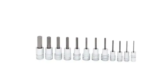 PIPESETT INNV. 6KANT 1/4, 3/8" DR TOMMER 212EFTAY - 12 Deler - Snapon 