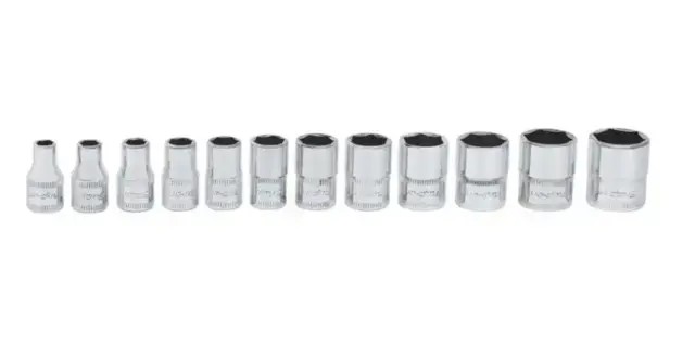 PIPESETT SHALLOW 1/4" DR. 6KANT METRISK 112TMMY - 12 Deler - Snapon 