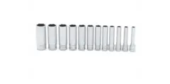 PIPESETT LANG 1/4&quot; DR. SEKSKANT METRISK 112STMMY - 12 Deler - Snapon