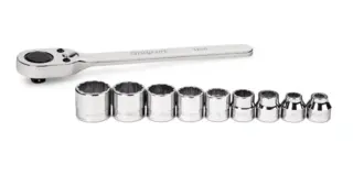 PIPESETT 3/8&quot; DR. TOLVKANT M/SKRALLE 210RARF - 10 Deler - Snapon