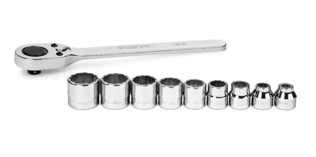 PIPESETT 3/8" DR. TOLVKANT M/SKRALLE 210RARF - 10 Deler - Snapon 
