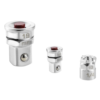 OVERGANGER FOR SKRALLEN&#216;KLER 3 DELER 10mm-bits, 10mm-1/4&quot;, 19mm-1/2&quot; Facom