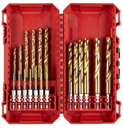 BORSETT SHOCKWAVE HSS-G TIN 1-10MM RED HEX 19 deler - Milwaukee Tilbeh&#248;r