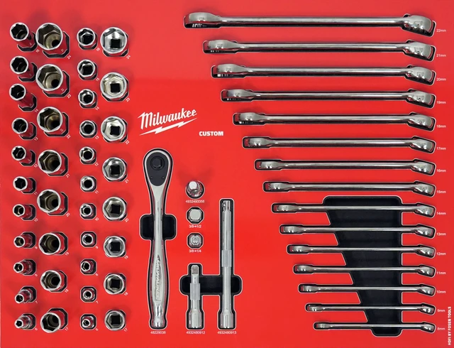 PIPE- OG NØKKELSETT TOOLGUARD™ 59DEL HDFI - Milwaukee Custom 