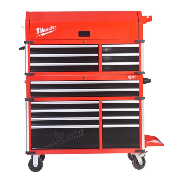 VERKTØYVOGN 16 SKUFFER TOOLGUARD™ 46" / 117CM topp og bunnvogn - Milwaukee 