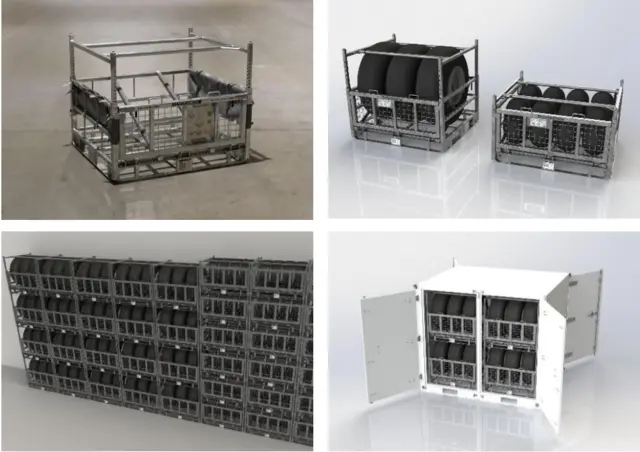 DEPLOYMENT CAGE MAIN/NOSE AC WHEELS For Container, storage, WST XS 
