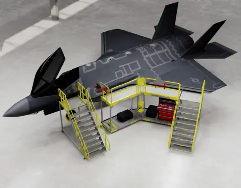 COCKPIT STAIRS AND WING PLATFORM F-35 Line Maintenance Docking, LMD, FTC