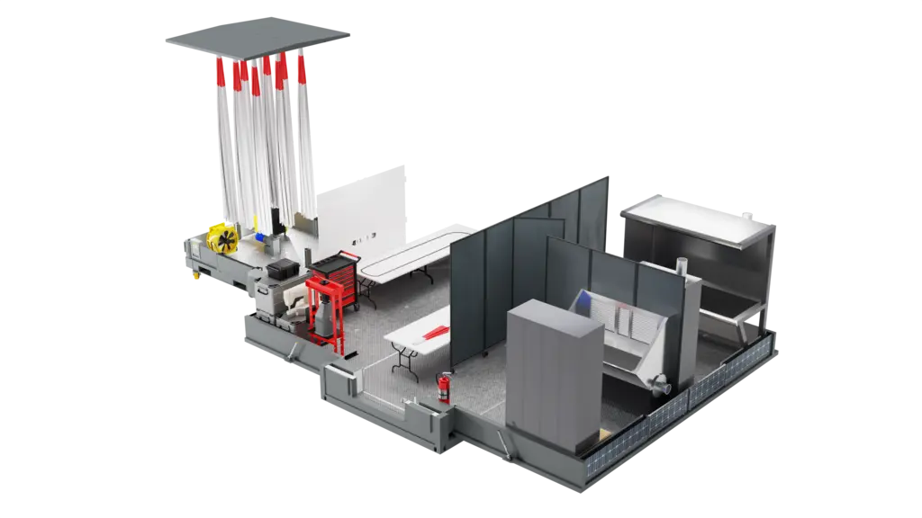 MOBILE DRAG / PARA CHUTE DRYING TOWER For drying 6 ea. drag / para chutes 