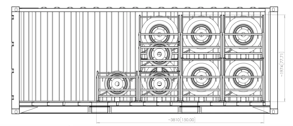 DEPLOYMENT CAGE MAIN/NOSE AC WHEELS For Container, storage, WST XS 
