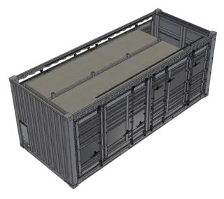 CONTAINER JSM MISSILE 20F ISO Fitted for 4 ea. Joint Strike Missiles