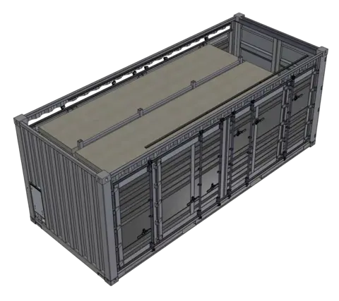 CONTAINER JSM MISSILE 20F ISO Fitted for 4 ea. Joint Strike Missiles