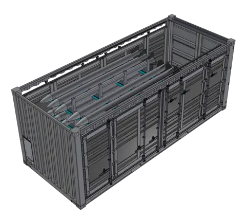 CONTAINER AMRAAM MISSILE 20F ISO Fitted for 16-24 ea. Amraam missiles