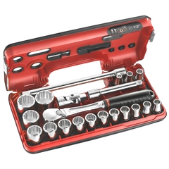 PIPESETT 1/2&quot; DR. 8-32MM TOLVKANT 21 DELER SL.DBOX112 - Facom