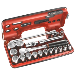 PIPESETT 1/2&quot; DR. 8-32MM SEKSKANT 21 DELER SL.DBOX1 - Facom