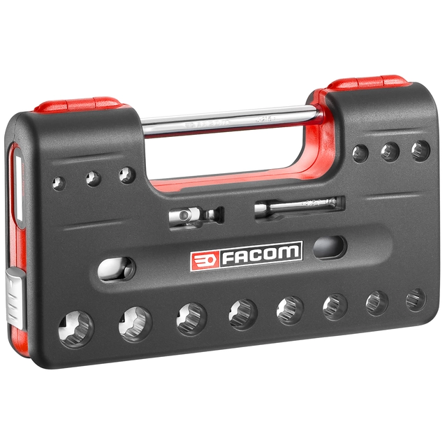 PIPESETT 3/8" DR. 8-22MM TOLVKANT 18 DELER JL.DBOX112 - Facom 