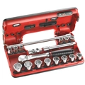 PIPESETT 3/8&quot; DR. 8-22MM SEKSKANT 18 DELER JL.DBOX1 - Facom