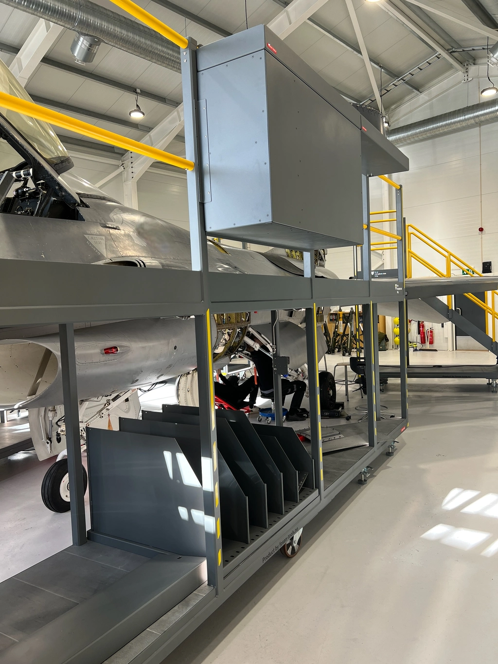 RACKING STORAGE AIRCRAFT SERVICE MODULES RAL 7016, Storage racking, aircraft part 