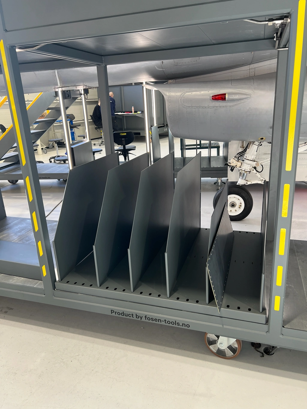 RACKING STORAGE AIRCRAFT SERVICE MODULES RAL 7016, Storage racking, aircraft part 