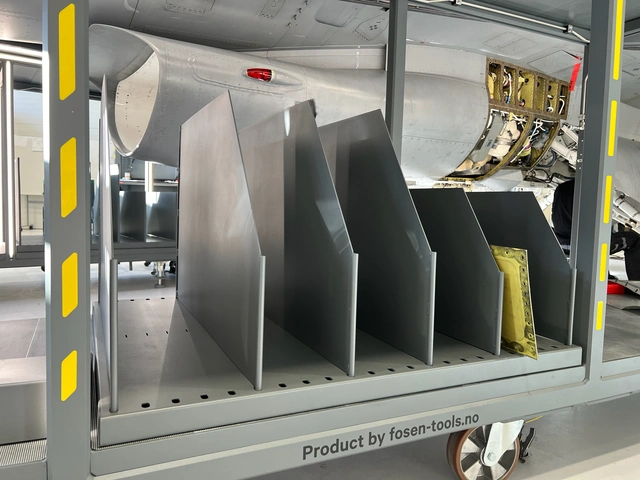 RACKING STORAGE AIRCRAFT SERVICE MODULES RAL 7016, Storage racking, aircraft part 