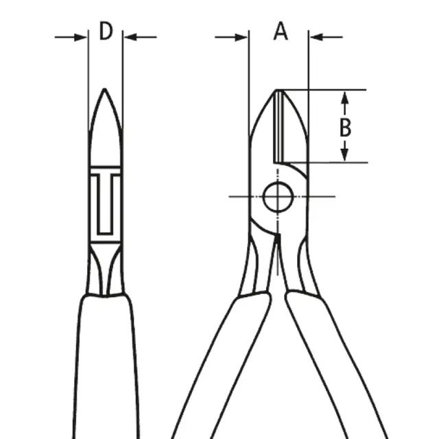 ELEKTRONIKK-SIDEAVBITER Rundt hode, uten faset 77 22 115 Knipex 