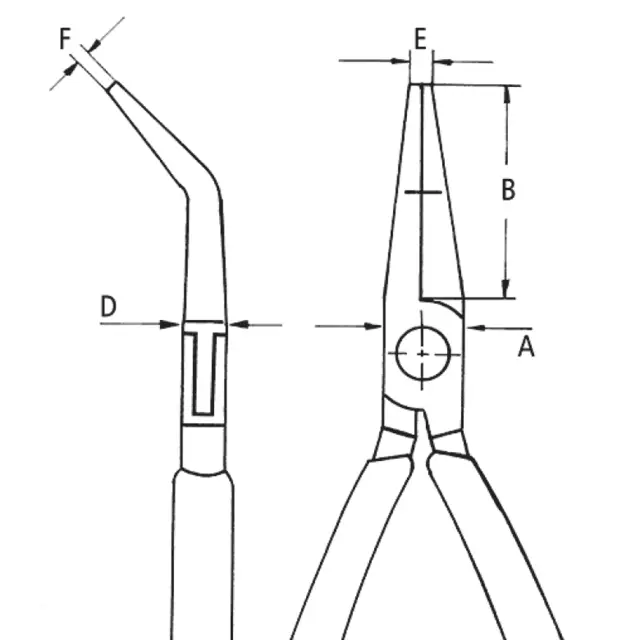ELEKTRONIKK-GRIPETANG 45° Rund 35 42 115 - Knipex 