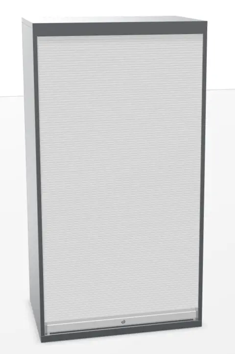 VERKSTEDSKAP M. RULLEPORT 1038X691X1950 54X27E, NCS 6502-B, grå, Lista 