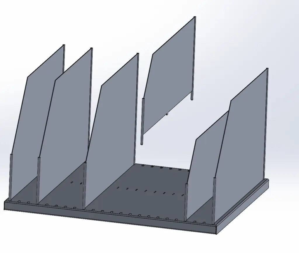 RACKING STORAGE AIRCRAFT SERVICE MODULES RAL 7016, Storage racking, aircraft part 