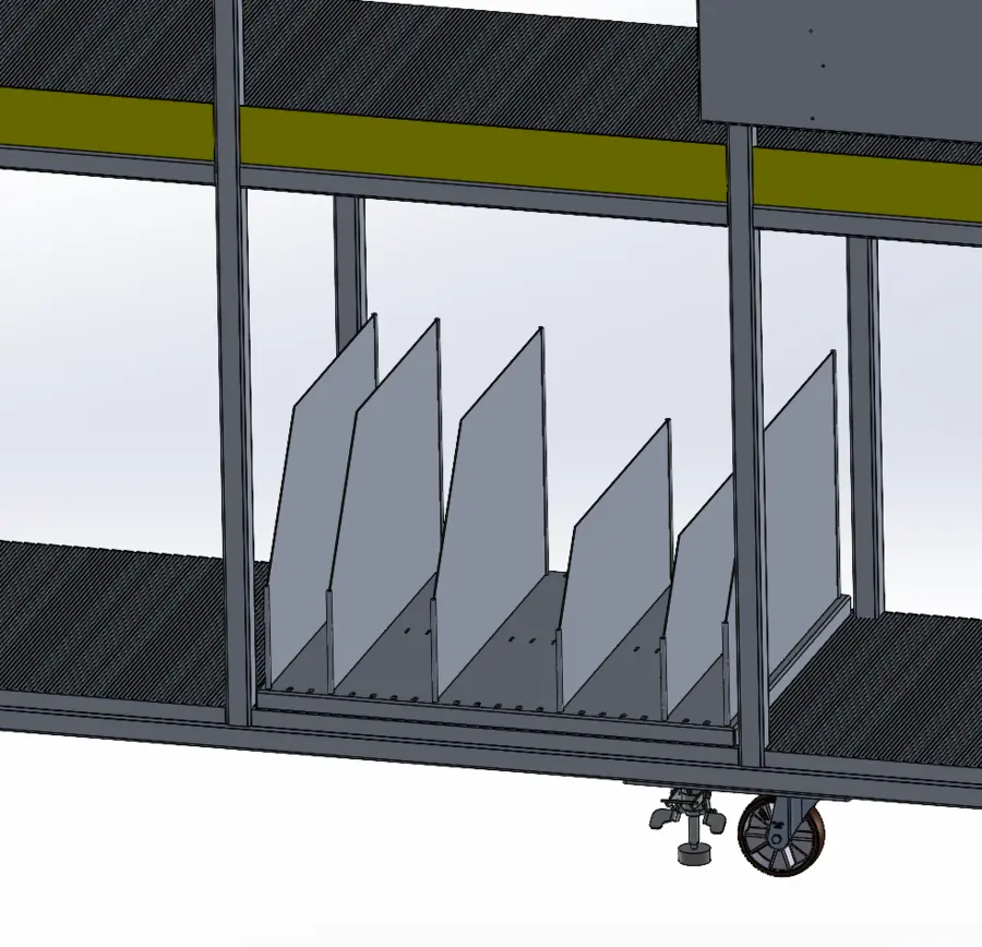 RACKING STORAGE AIRCRAFT SERVICE MODULES RAL 7016, Storage racking, aircraft part 