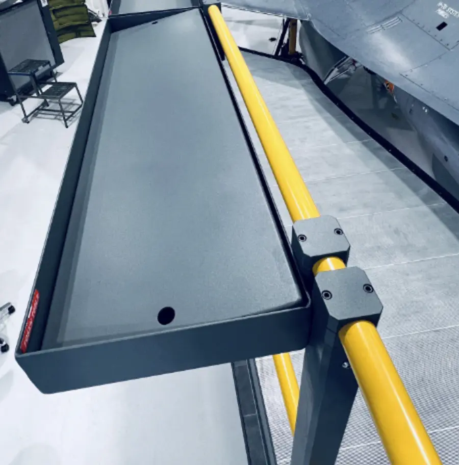 INLAY FOR WORKTABLE SERVICE MODULES RAL 7016, Angle inlay for PC/computer 